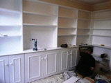 home office cabinets and shelving installations